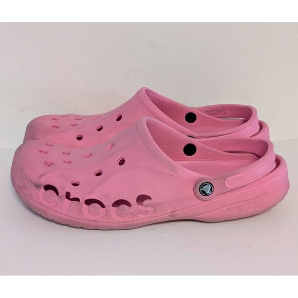 Crocs Mens Size 13 Classic Slip-On Waterproof Pink Clogs Mules Shoes Comfort - Picture 4 of 7
